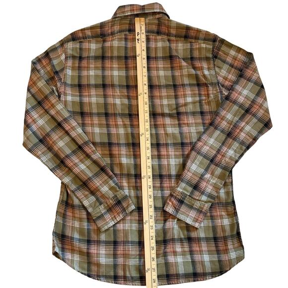 Gustin Men's Green Plaid Button Up Shirt Medium Long Sleeve Casual USA *READ* - Picture 7 of 9